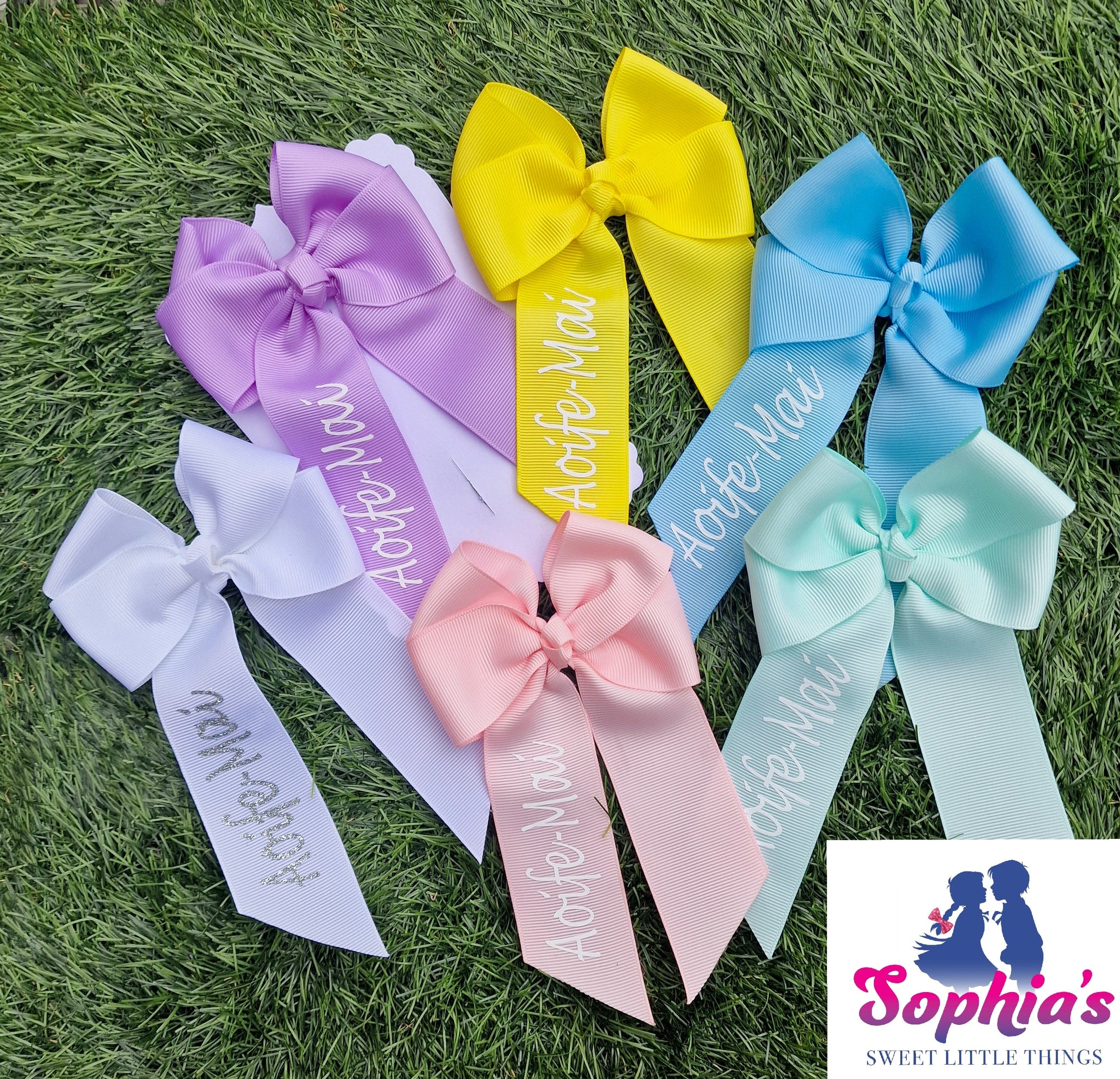 Summer Mix Personalised Tails down Bows
