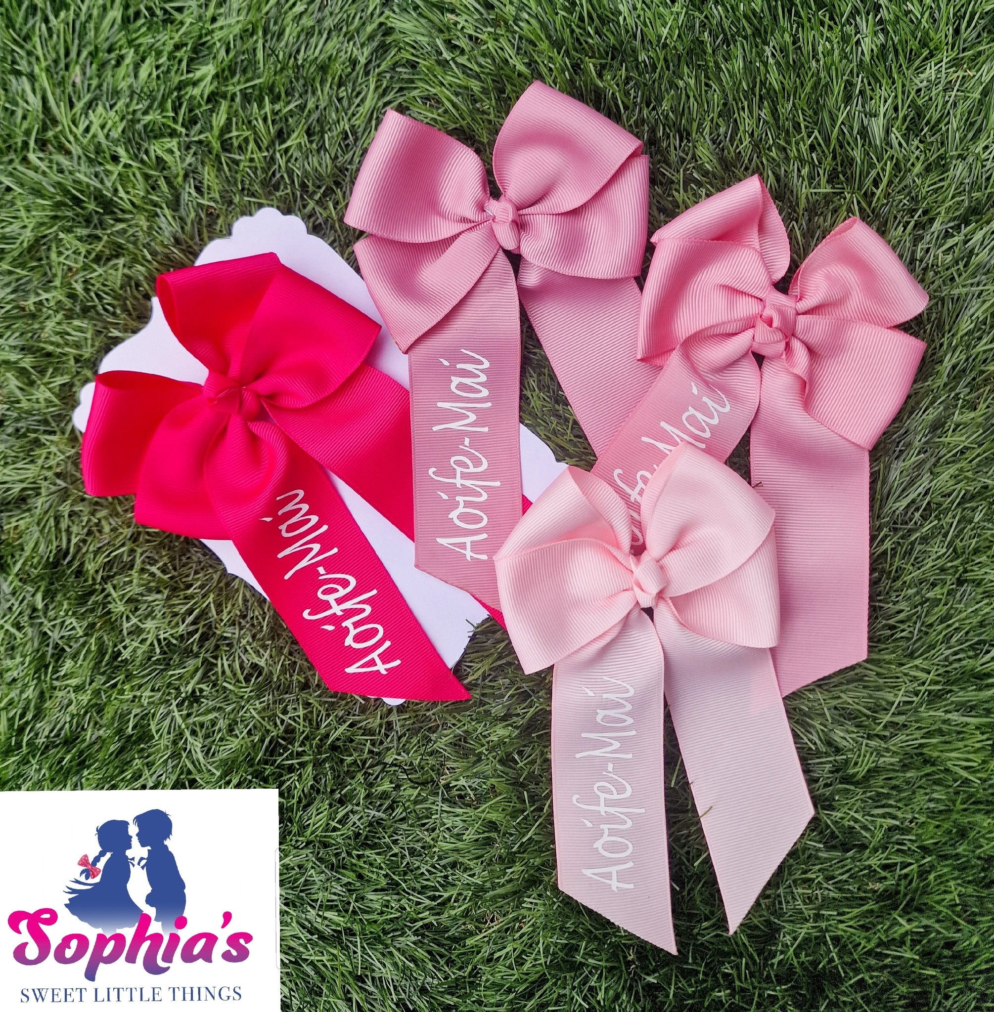 Barbie Girl  Mix Personalised Tails down Bows