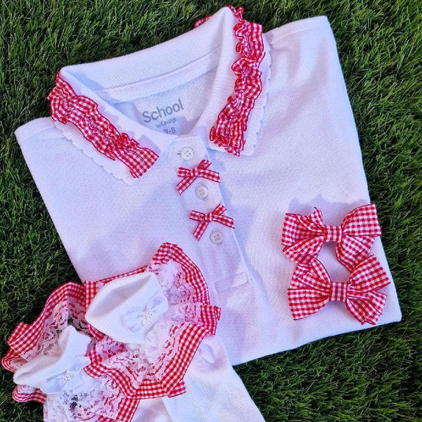 School 4-piece girls Gingham sets