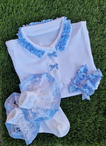 School 4-piece girls Gingham sets
