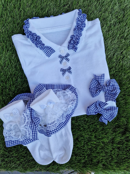 School 4-piece girls Gingham sets