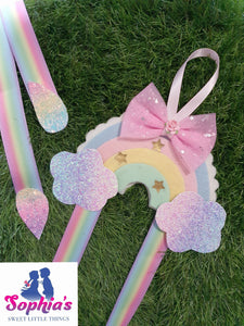 Magical Pastel Rainbow Bow Holder