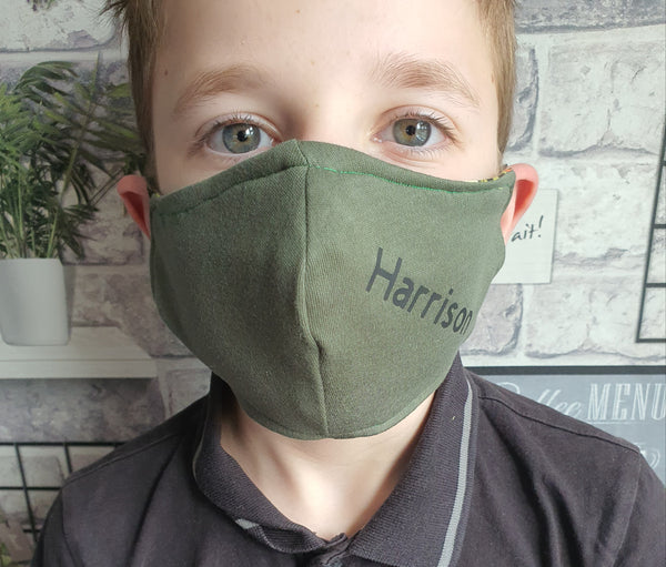 Boys Personalised Reversible And Reusable Face Mask
