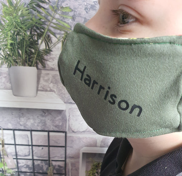 Boys Personalised Reversible And Reusable Face Mask