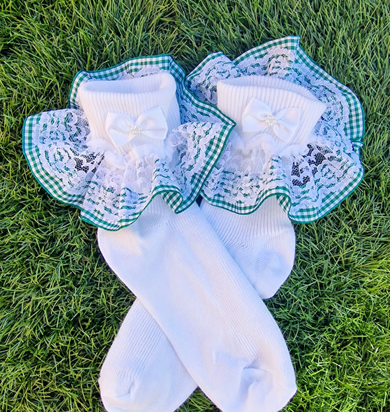 Frilly Gingham Socks
