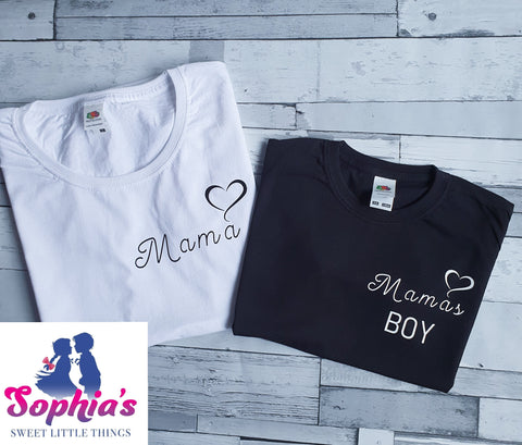 Matching Mum/ Son Tees Personalised T-Shirts