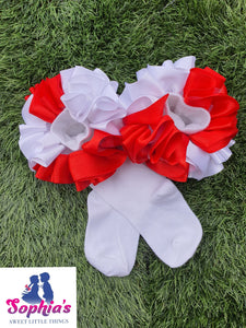Red And White Tutu Trim For Socks