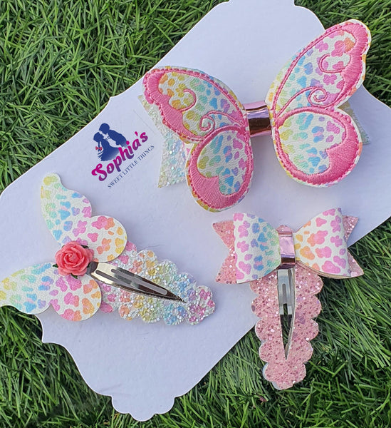 3D Embroidered Butterfly Set