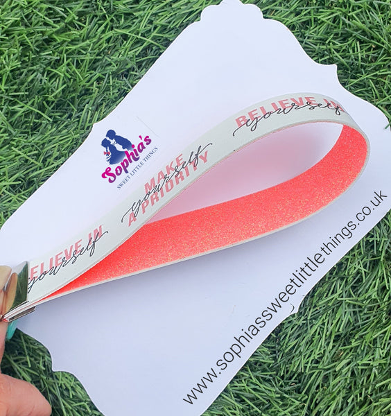 "Make Yourself Priority..Believe in Yourself" Wristlet