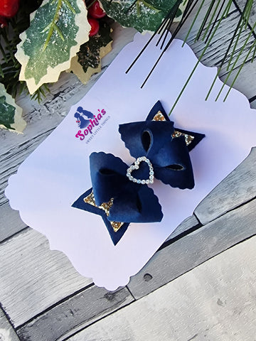 Navy & Gold Franchistarbow