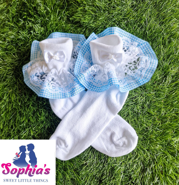 Frilly Gingham Socks