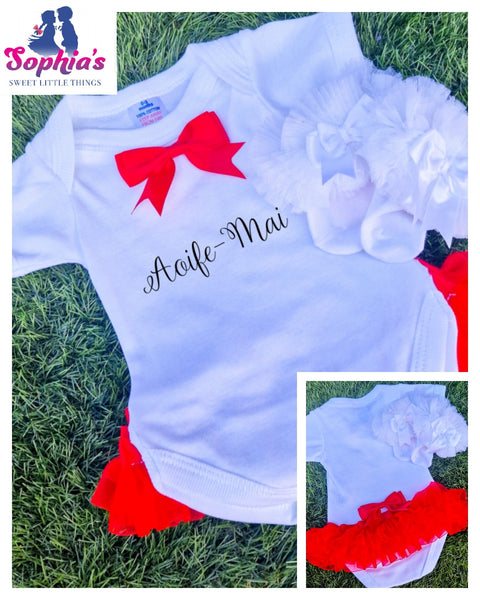 Personalised Frilly Vest + FREE tutu socks