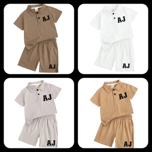 Kids Tale Personalised Polo Short Set