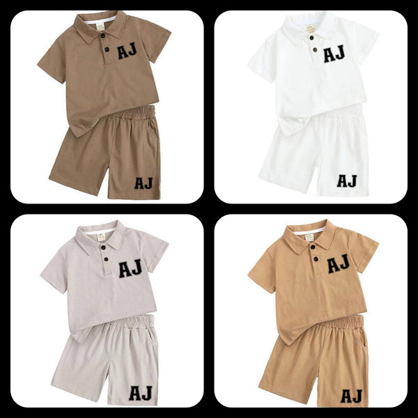 Kids Tale Personalised Polo Short Set