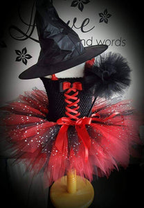Red And Black Witch Halloween Tutu