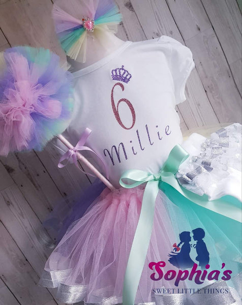 Pastal Unicorn Inspired Cake Smash Outfit