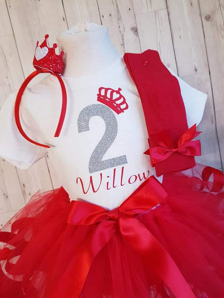 Red Ribbon 4-Piece Tutu Set