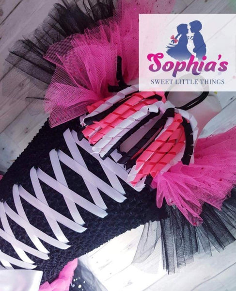 Pink/ Black tutu dress