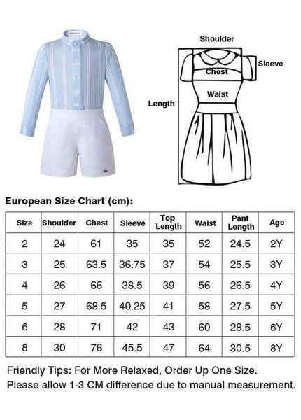 Boys Light Blue Spanish Set