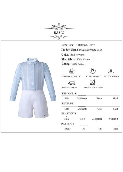 Boys Light Blue Spanish Set