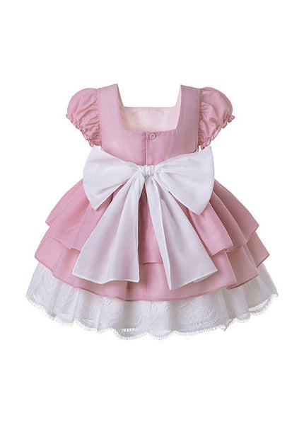 Yarn Dyed Square Collar Preppy Style Dress