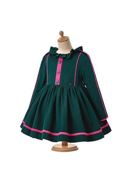 Girls Milatary Style Dress/ Headband