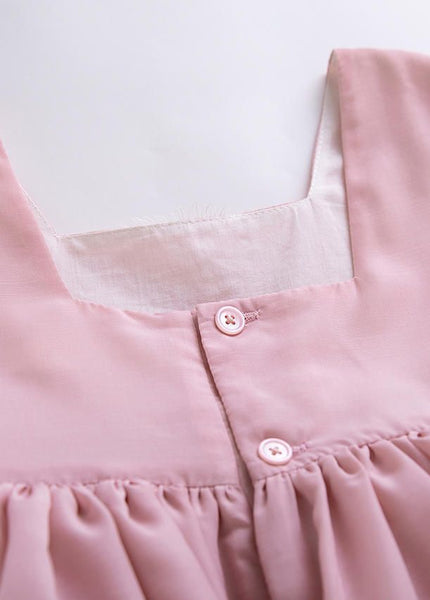 Yarn Dyed Square Collar Preppy Style Dress